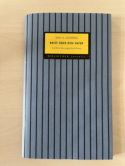 buchcover leo lensing, brief über den vater