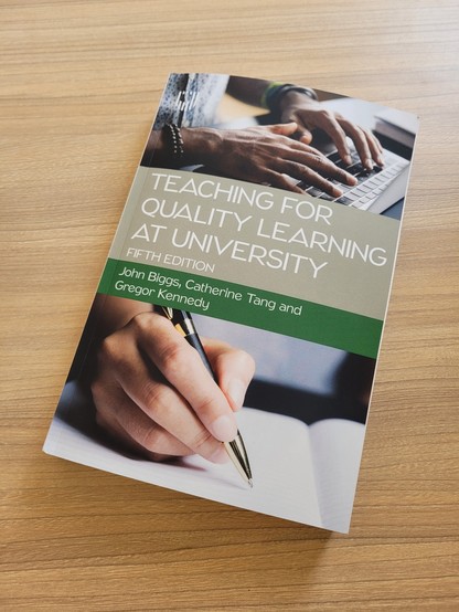 A cover of a book with title "Teaching for quality learning at University". This is fifth edition.