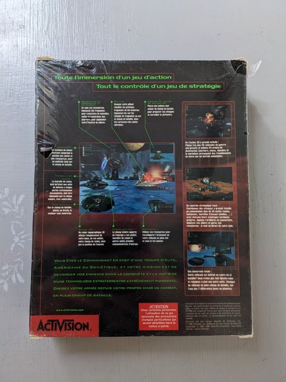 Verso de la boîte de Battlezone