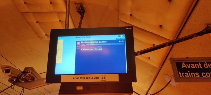 Le même écran, avec les textes en français