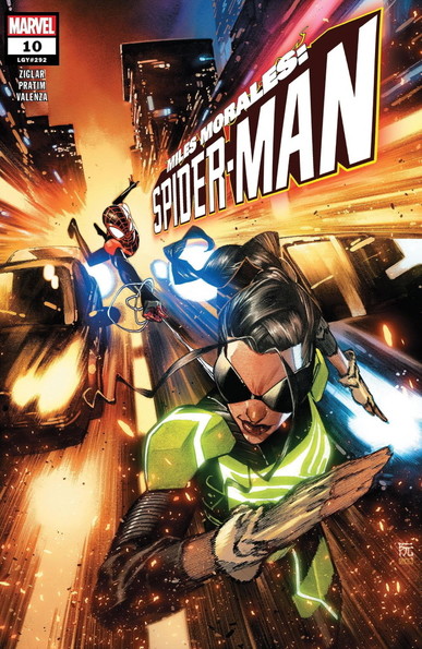 Portada de Miles Morales: Spider-Man Vol 2 #10 por Dike Ruan y Alejandro Sánchez Rodríguez.