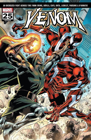 Portada de Venom Vol 5 #25 por Bryan Hitch y Alex Sinclair.