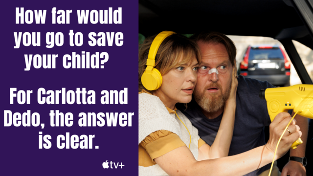 Image of Heike Makatsch and Axel Stein in the Apple TV+ Dark Comedy Series Where's Wanda?