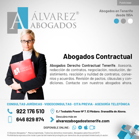 Abogados Contractual. Abogados Derecho Contractual Tenerife. Alvarez Abogados Tenerife.