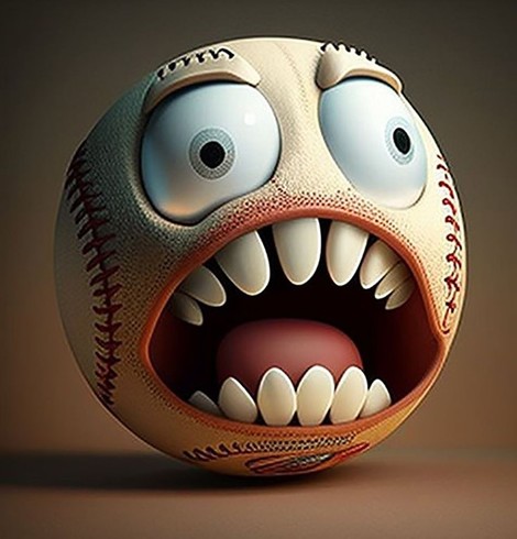 beautiful painting, abstract, detailed, shadows, baseball