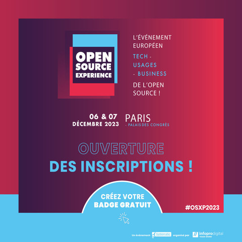 Ouverture des inscriptions #OSXP2023