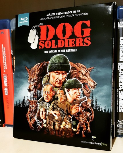 Caratula de la reciente edición española en Bluray de Dog Soldiers.