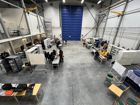 View of the integration hall assigned for the teams participating of this year's BEXUS campaign at the European Space Range (ESRANGE) located in the polar circle near the Swedish city of Kiruna.

