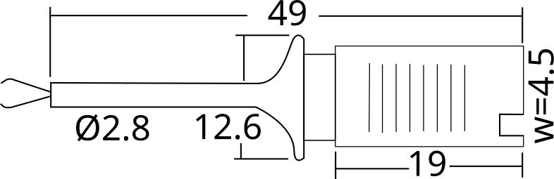 Diagram of a test probe.