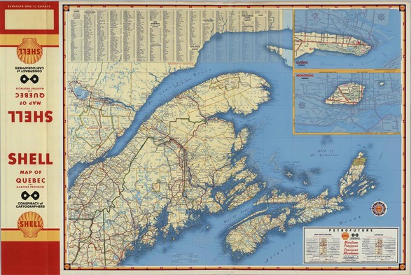 The Petrofuture Canadian Maritime Provinces 

66m sea level rise on a 1956 Shell Oil base map