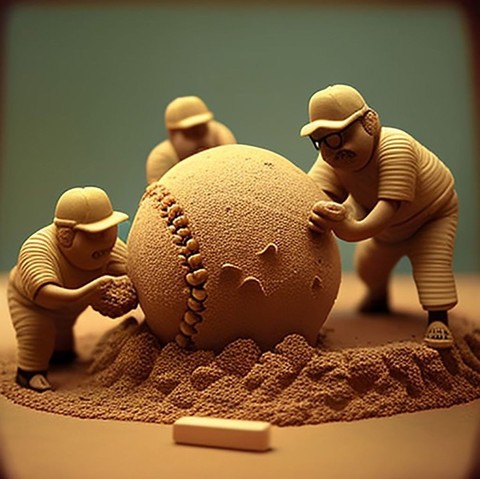 beautiful painting, abstract, detailed, shadows, baseball player