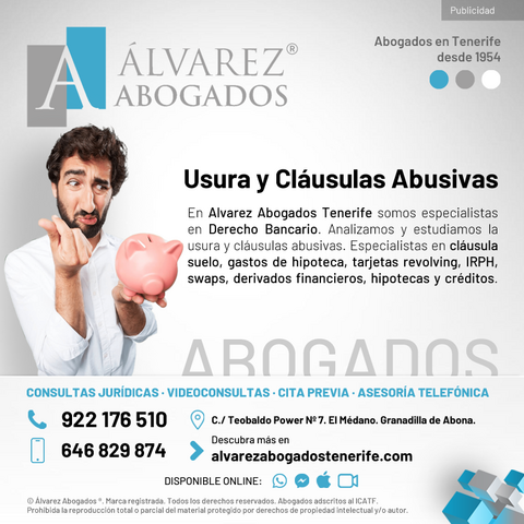 Usura y Cláusulas Abusivas · Alvarez Abogados Tenerife