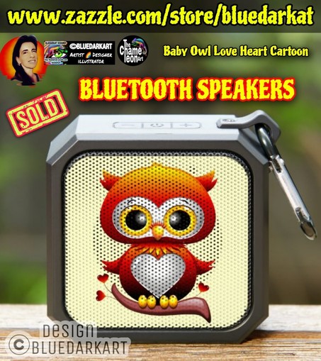 Baby owl love, Design by BluedarkArt ● Bluetooth Speakers available for sale in the BluedarkArt Zazzle Store