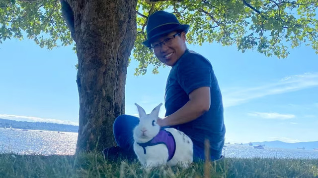 Title: Climate news is often depressing. But as a behavioral scientist, I know I can't wallow
Research shows that individual action can move the needle in reducing emissions

Image caption: Jiaying Zhao, a professor of psychology and sustainability at the University of British Columbia, says using active transportation — like walking her pet bunny while running errands — is a way she fights climate change while also increasing her happiness.

Source: https://www.cbc.ca/radio/first-person-climate-news-often-depressing-behavioural-scientist-1.6974647

UBC departmental homepage: https://psych.ubc.ca/profile/jiaying-zhao/