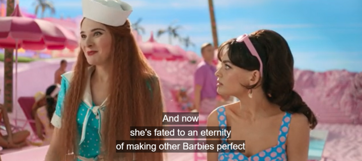 Barbie suffers a crisis that leads her to question her world and her existence.

Director
Greta Gerwig
Writers
Greta GerwigNoah Baumbach
Stars
Margot RobbieRyan GoslingIssa Rae