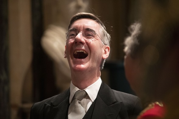 Rees-Mogg, laughing all the way to the bank. 