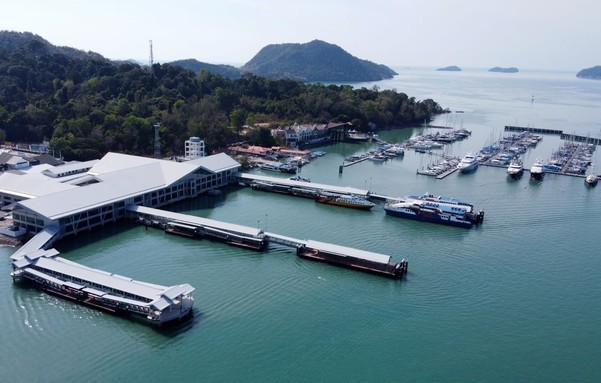 Passenger ferry terminal at Kuah in Langkawi. Photo is from the article linked.