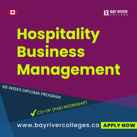 🌟 Paid internship available 🌟 Join our exclusive Hospitality Business Management 66-week diploma program. Bay River College in Calgary, Alberta, Canada accepts international students as well as Canadian residents

This program specially designed to nurture your talents and equip you with the skills to excel in this dynamic industry

500 Hours of Field Practicum Co-op Paid Internship:
At Bay River College, we believe in learning by doing. That's why our program includes a whopping 500 hours of practical experience through a paid internship. You'll gain real-world insights and hands-on training that will set you up for success in the field. 💪💼

🌍 International Students Welcome

📌 Program Highlights:
✅ 66-week Diploma Program
✅ Online Courses Available
✅ 500 Hours of Field Practicum Co-op Paid Internship
✅ International Students Welcome

Have question?
📞 Tel: (+1) 403-457-6400
📧 Email: admissions@bayrivercolleges.ca
🔗 https://bayrivercolleges.ca/program/hospitality-business-management/

#HospitalityManagement #DreamCareer #HospitalitySchool #OnlineLearning #CareerOpportunity #InternationalStudents #Practicum #CoopInternship #HospitalityIndustry #CalgaryEducation #Hospitality #GlobalHospitality #DiplomaProgram #HotelManagement #HospitalityCareer #OnlineEducation #StudyInCanada #BusinessManagement #FieldPracticum #PaidInternship #EnrollNow #RestaurantManager #HospitalityExperts #HotelManager #Businessmanager #PaidInternship #internship #Hospitalitymanagement #restaurantmanagement 