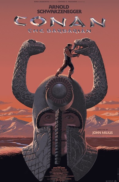 Poster de la película Conan el bárbaro, del ilustrador Laurent Durieux 