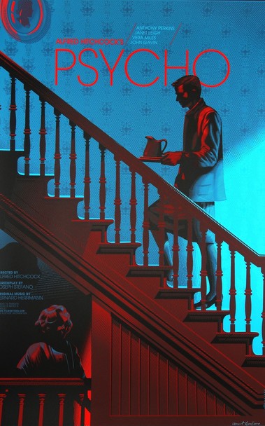Poster de la película Psicosis, del ilustrador Laurent Durieux