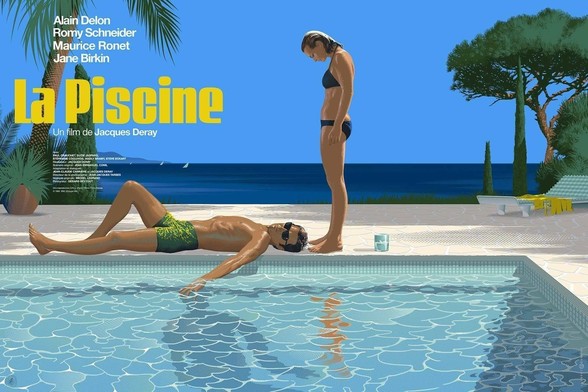 Poster de la película La piscina, del ilustrador Laurent Durieux