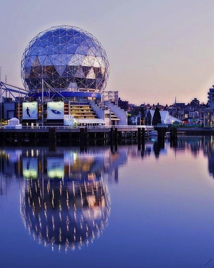 Science World in Vancouver, British Columbia, Canada 🇨🇦, where curiosity meets innovation under a geodesic dome. 🌐🔍🌟