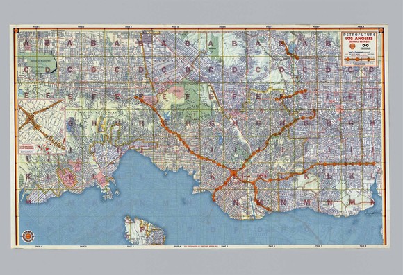 Central Los Angeles Petrofuture

66m sea level rise on 1956 Shell Oil gas station map