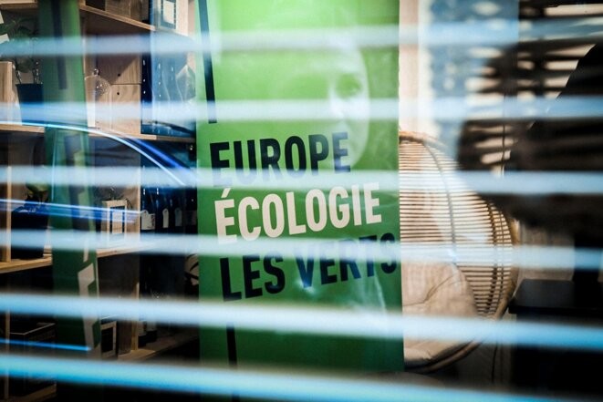 Au siège d’Europe Écologie-Les Verts à Paris en 2020. © Photo Gilles Rolle / REA