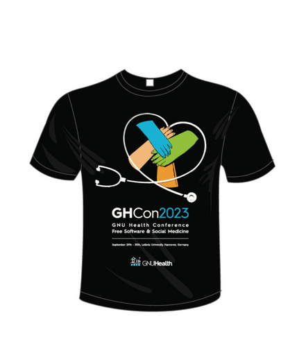 GNUHealthCon 2023 tshirt