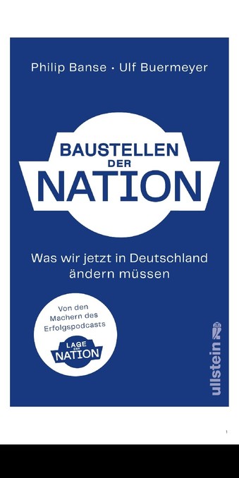 Titelbild der Digitalausgabe des Buchs „Baustellen der Nation" von Philip Banse und Ulf Buermeyer