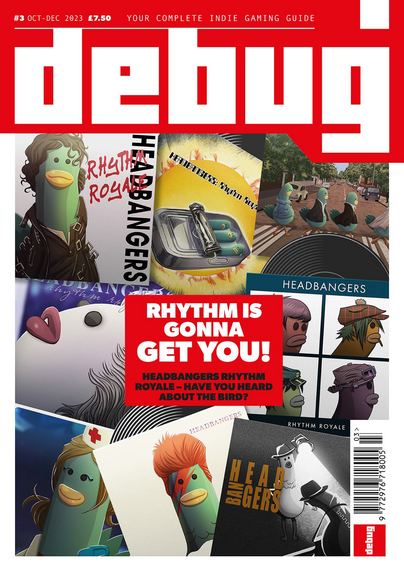 Debug #3 magazine cover with collage featuring  multiple parodies of popular music albums