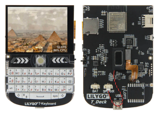 T-Deck is a pocket-sized gadget with a 2.8-inch, 320 x 240 pixel IPS LCD display, a mini keyboard, and an ESP32 dual-core processor. 