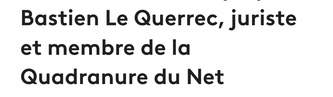 Bastien Le Querrec, juriste et membre de la Qudranure du Net