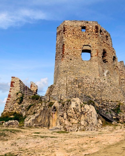 Cseszneki Castle, built around 1263 in in Csesznek, Hungary