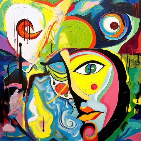 beautiful painting, abstract, detailed, shadows, baseball player