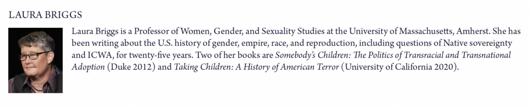 A brief bio of Professor Laura Briggs of UMass Amherst. 