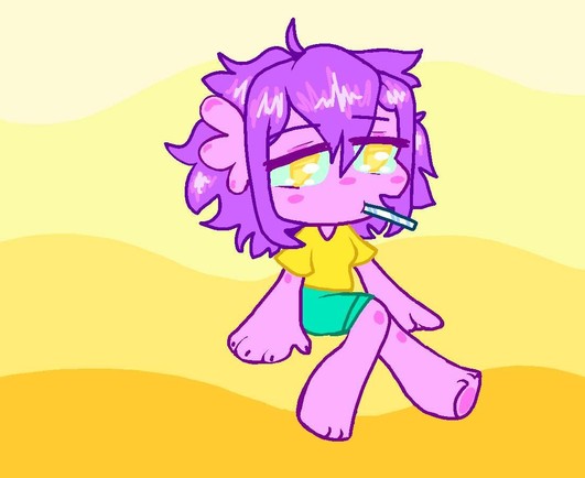 Neap, My OC eating a Pixi Stick