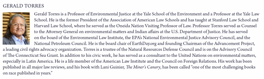 A brief bio of Professor Torres of Yale Law School & Yale School of the Environment.