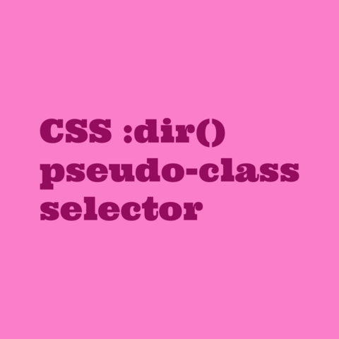 Dark pink text on light pink background:
CSS :dir() pseudo-class selector   