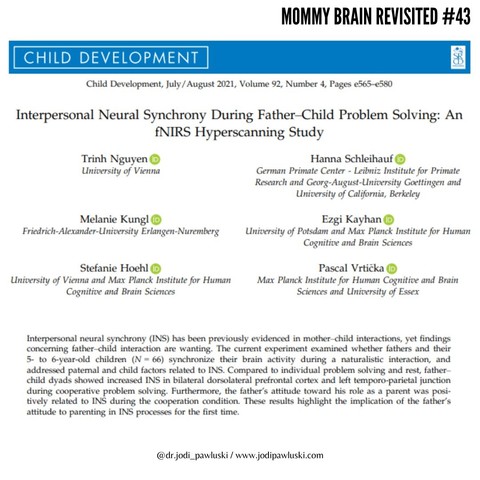 Publication on neural synchrony between dads and their kids