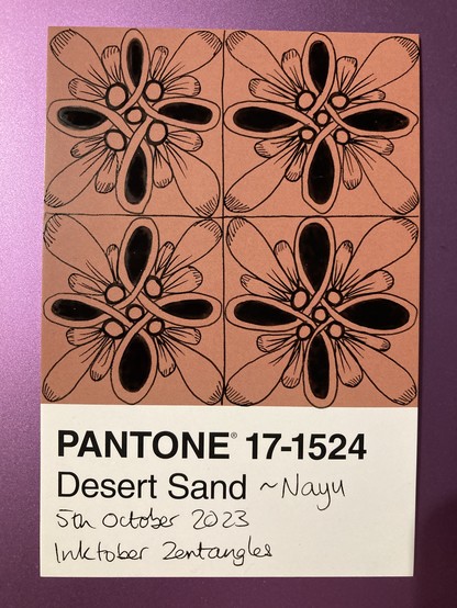 Nayu pattern - four squares each containing a flower-like shape with 16 petals