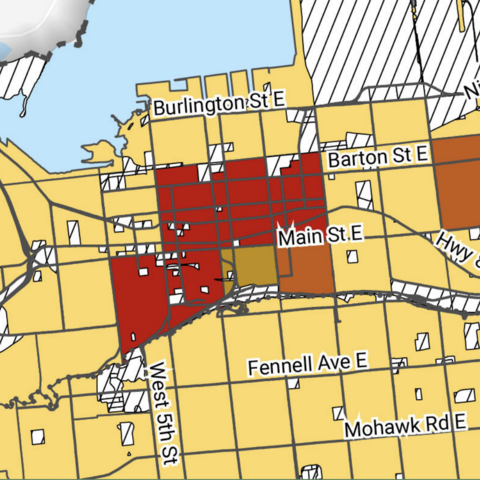 Map from the Parks Master Plan showing Wards 2 and 3
