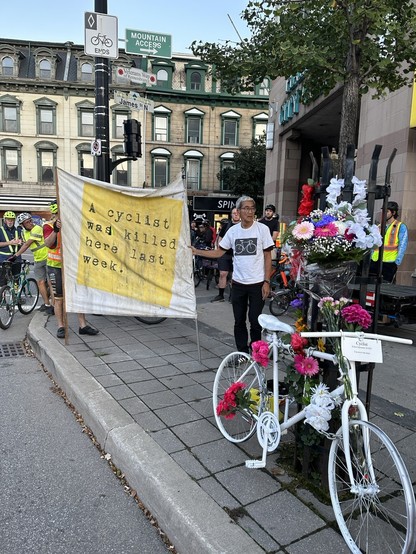 Taking up the intersection at James Street North and York Boulevard
