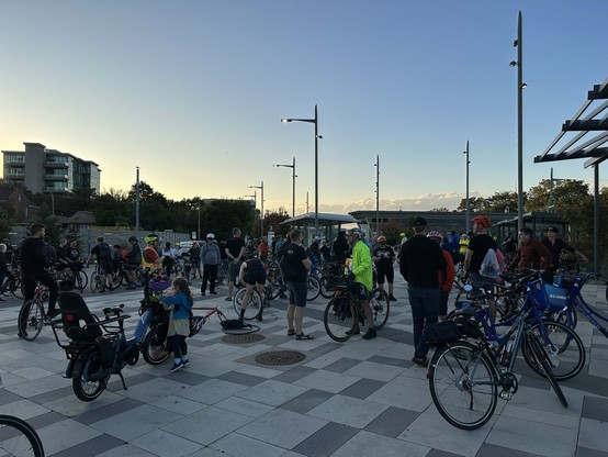 Ghost riders gathered at the West Harbour GO Station before the ride