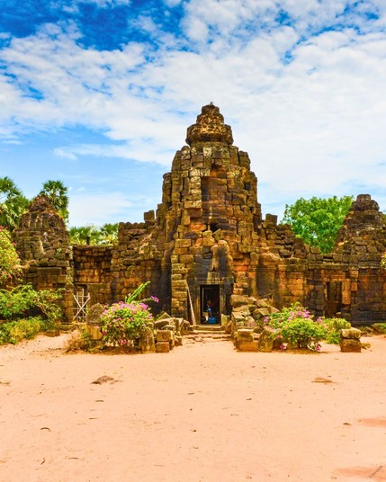Ta Prohm is a 12th-century Buddhist temple in Siem Reap, Cambodia