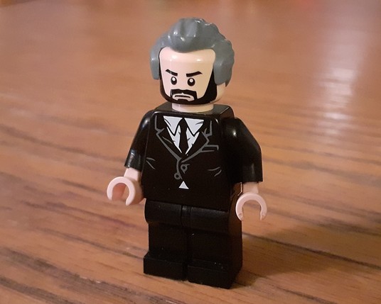 Roger Delgado as the Master (a LEGO minifigure MOC)