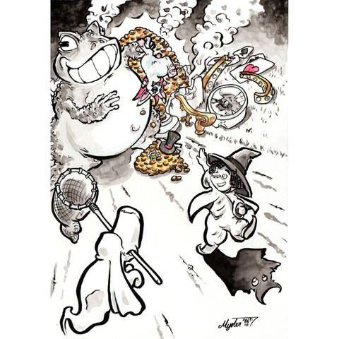 Devant les ruine fumantes du casino révélant un immense trésor, Toadtorôt attrape le lapin blanc et le secoue pour faire tomber ce qu'il lui reste de fortune.

La petite sorcière le remercie et poursuit son chemin vers le pays des rêve avec son chien fantôme qui lui rapporte son filet à papillon.