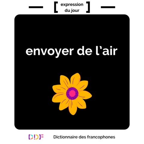 expression du jour
envoyer de l'air
DDF Dictionnaire des francophones
