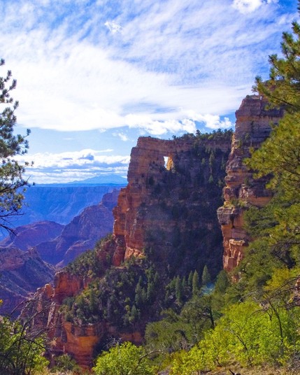 Angels Window - a natural arch on the North Rim of the Grand Canyon, USA