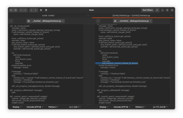Screenshot of "Meld"